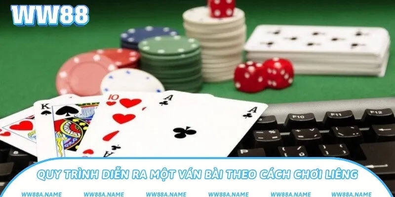 Cách chơi Liêng chuẩn xác cho người mới bắt đầu Quy trình diễn ra một ván bài theo cách chơi Liêng