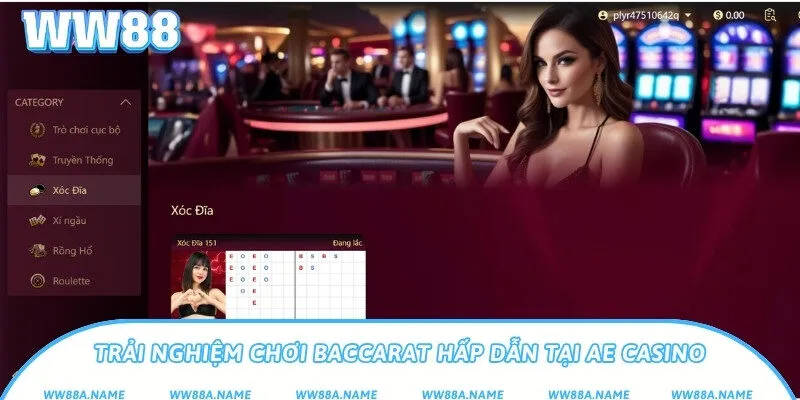 AE Casino – Sảnh casino sexy live hot nhất hiện nay Trải nghiệm chơi Baccarat hấp dẫn tại AE Casino